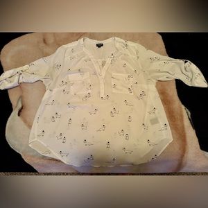 TORRID Harper Georgette Pullover 3/4 Sleeve Blouse 00